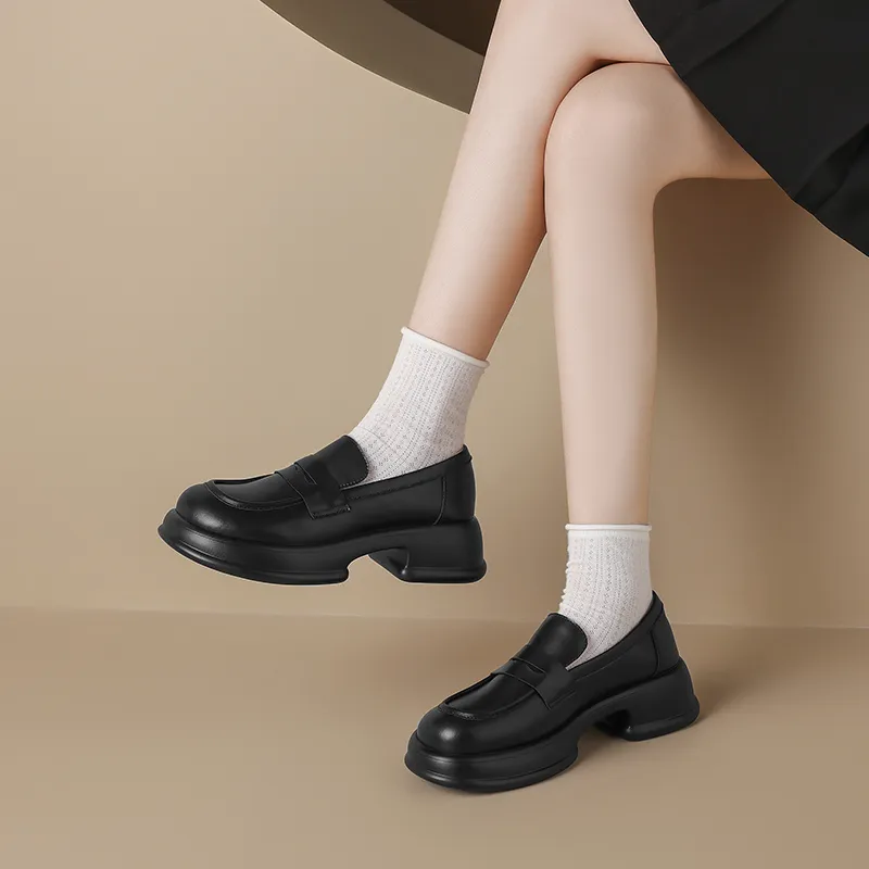 AGSDON Loafers Women's Black/Beige-2