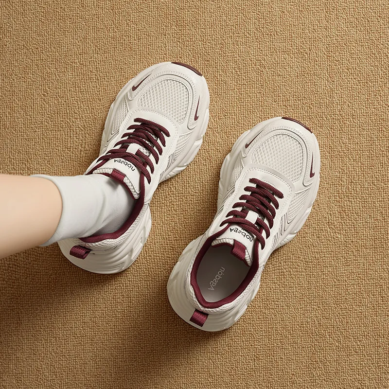 AGSDON Height Increasing Low Top Chunky Sneakers 5cm Women's-5