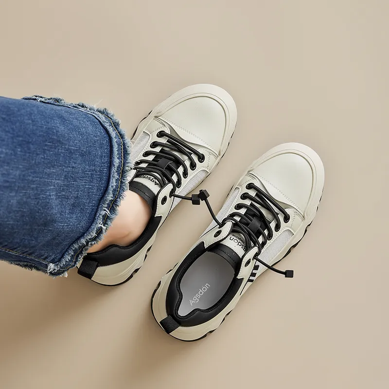 AGSDON Breathable, Height Enhancing, Lightweight Low Top Casual Shoes Women's-13