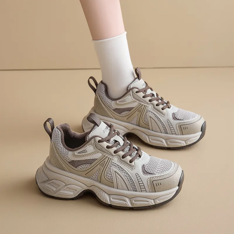 AGSDON Height Increasing Warmth Low-Top Chunky Sneakers Women's-4