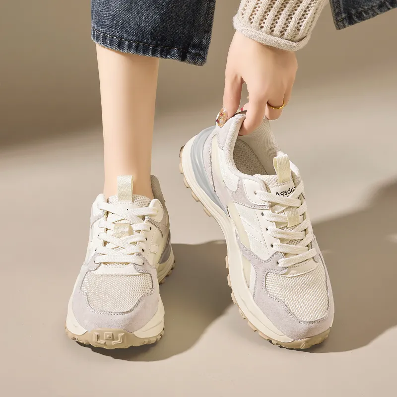 AGSDON Height Increasing Low-Top Casual Shoes Women's-6