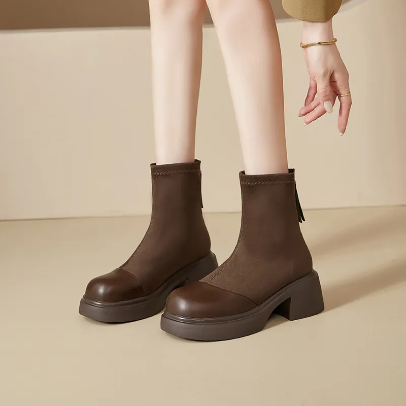 AGSDON Ankle Boots 5.5cm Women's-8