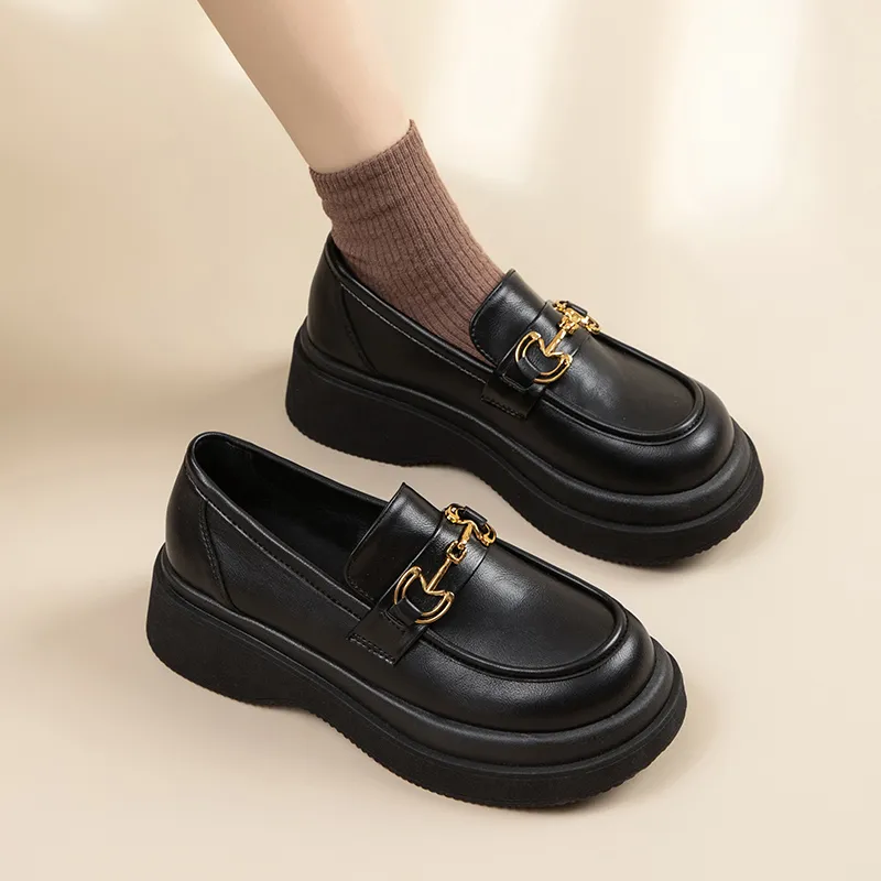 AGSDON Loafers Women's Black/Beige Apricot-6
