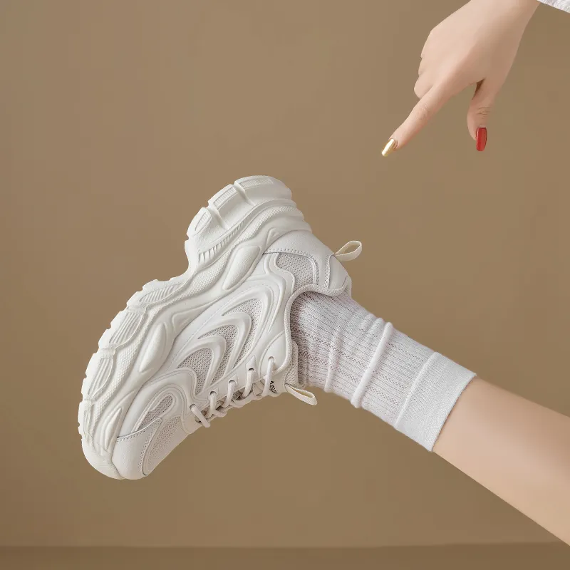 AGSDON Breathable Low Top Chunky Sneakers 6cm Women's-6