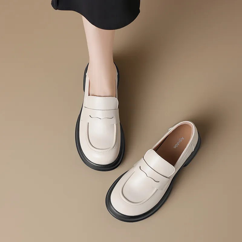AGSDON Loafers Women's Black/Beige-8