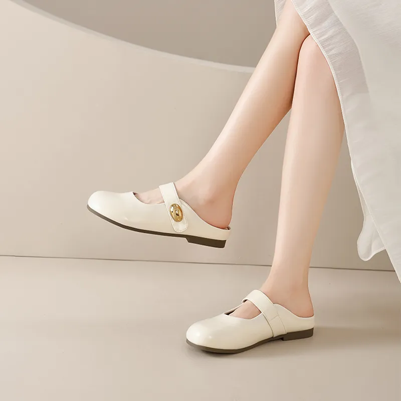 AGSDON Rubber Sole Closed Toe Slippers Women's-2