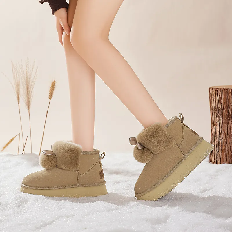 AGSDON Thermal Short Snow Boots Women's-2