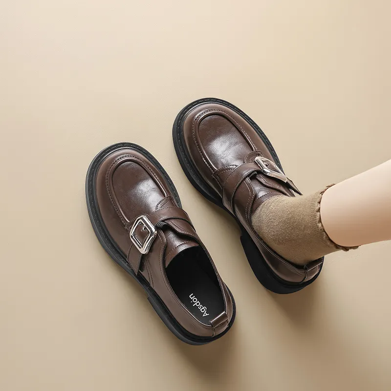 AGSDON Loafers Women's Brown/Black-13