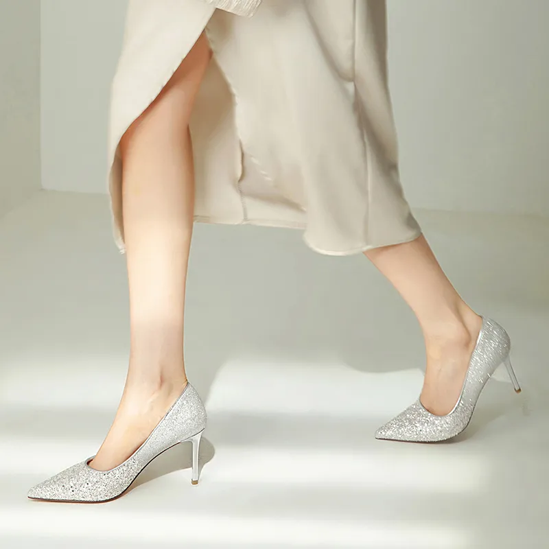 AGSDON Slim Heel High Heels 8cm Women's-9