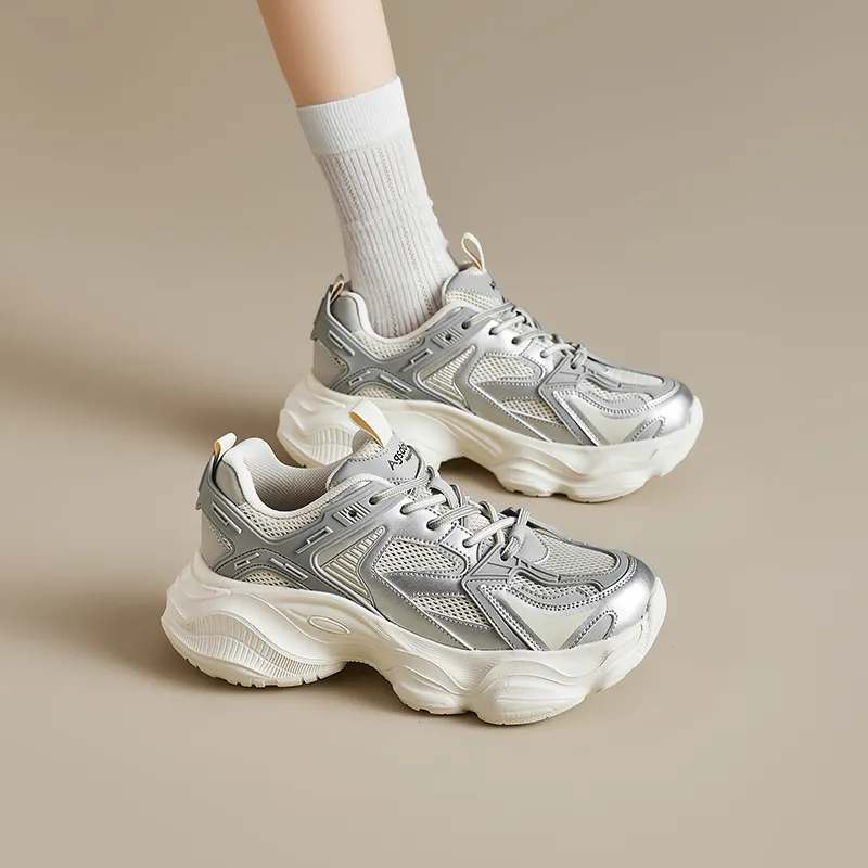 AGSDON Lightweight Low Top Chunky Sneakers Women's-4