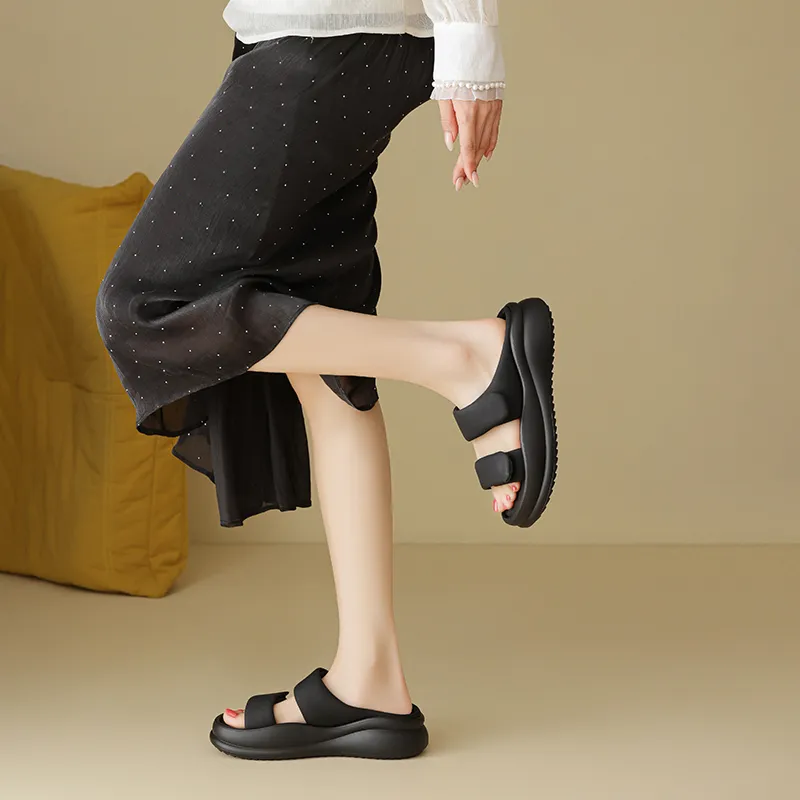 AGSDON PVC Polyvinyl Chloride Quiet Slip Resistant Slide Slippers Women's-16