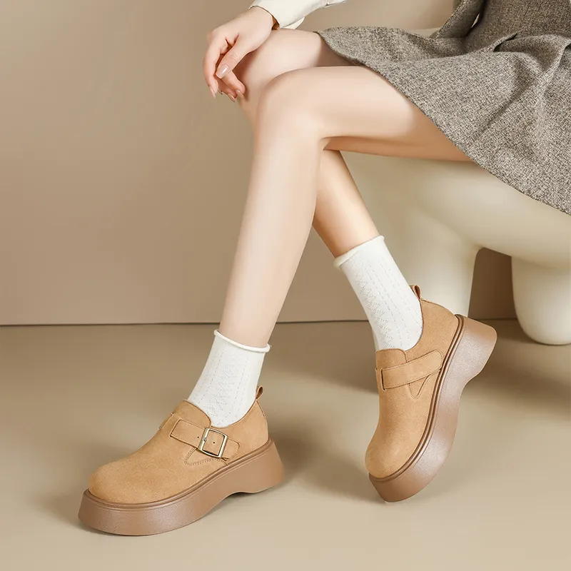 AGSDON Casual Single Shoes 5cm Women's-2