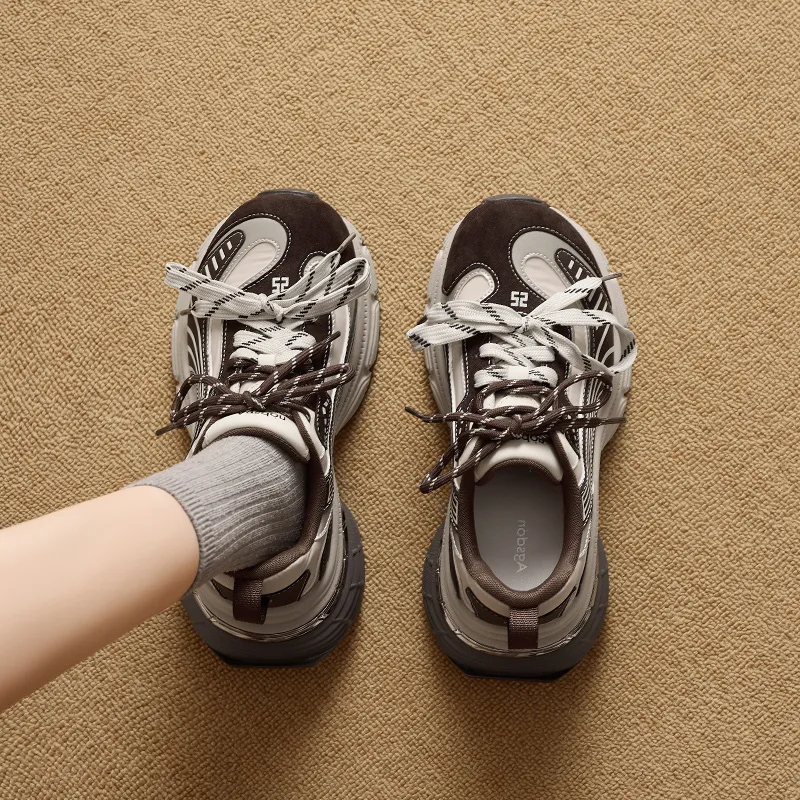 AGSDON Breathable Low-Top Chunky Sneakers Women's-5