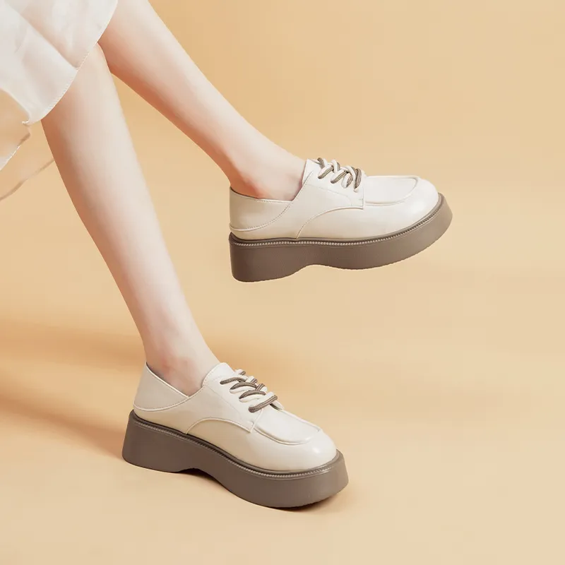 AGSDON Loafers Women's Black/Beige Apricot/Brown-4