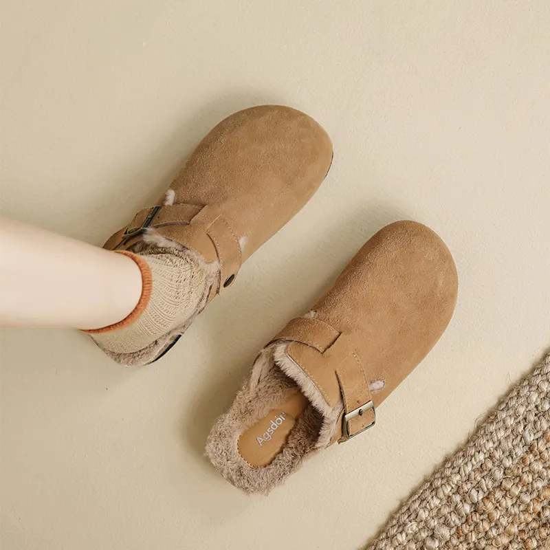 AGSDON Quiet Closed Toe Slippers 3cm Women's-3