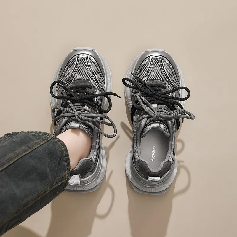 AGSDON Breathable Low-Top Chunky Sneakers Women's-12