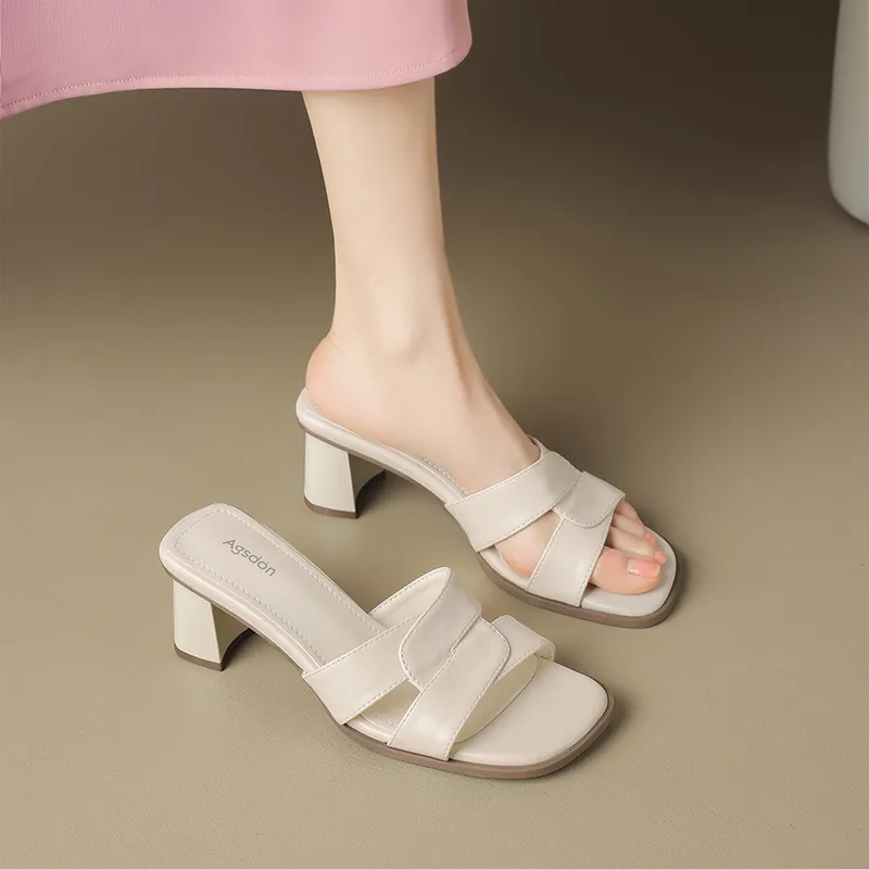AGSDON Slide Slippers 6.5cm Women's-2