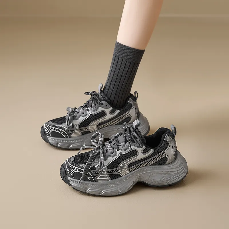 AGSDON Height Increasing Low-Top Chunky Sneakers Women's-6