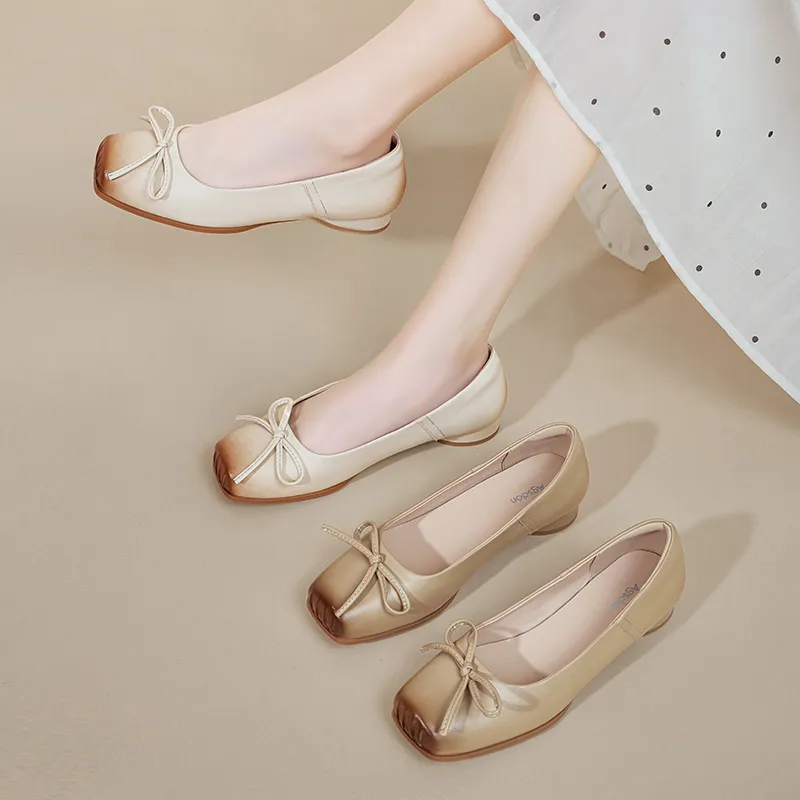 AGSDON Casual Single Shoes 2cm Women's-6