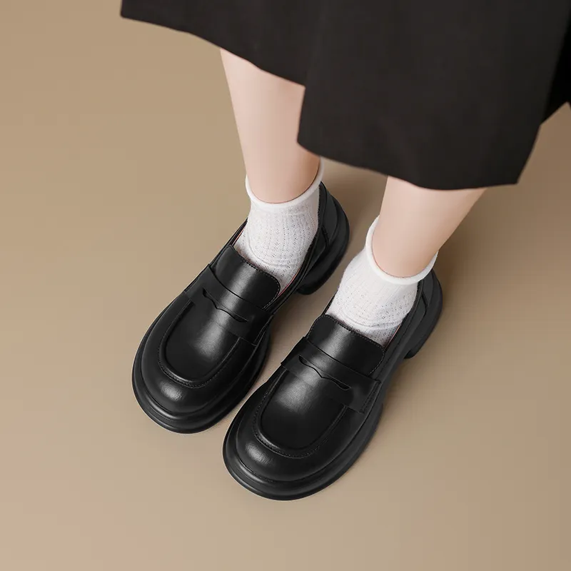 AGSDON Loafers Women's Black/Beige-3