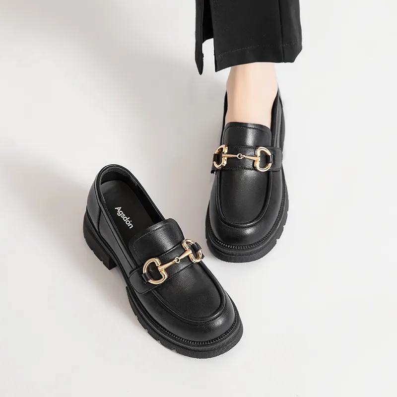 AGSDON Loafers 5.5cm Women's Black-4