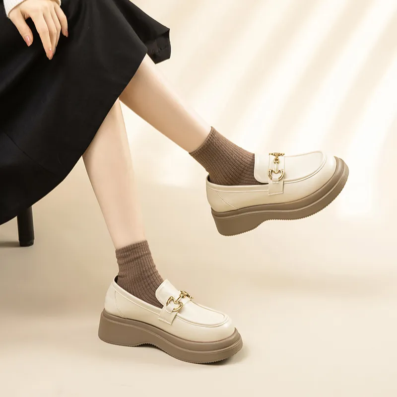 AGSDON Loafers Women's Black/Beige Apricot-11