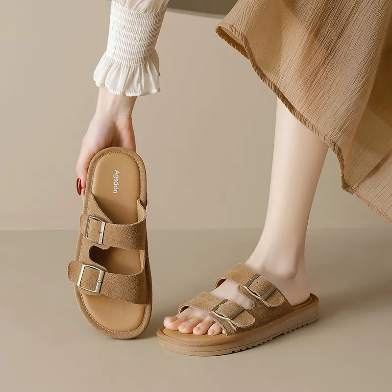 AGSDON Quiet Slide Slippers 2.5cm Women's-6