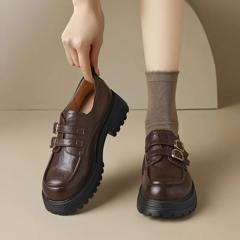 AGSDON Loafers Women's Black/Brown-10