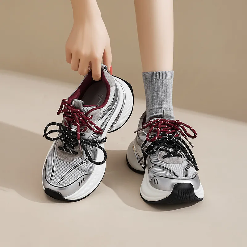AGSDON Breathable Low-Top Chunky Sneakers Women's-4