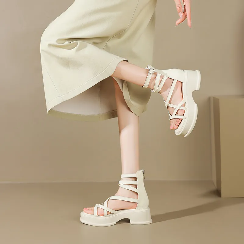 AGSDON Roman Sandals 5cm Women's-7