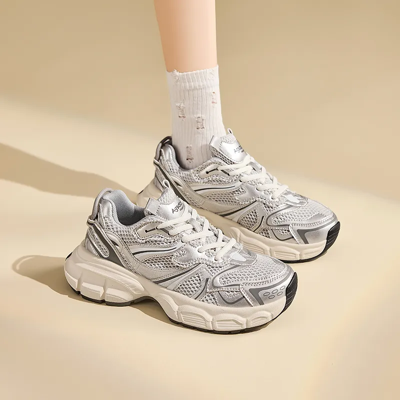 AGSDON Low-Top Chunky Sneakers 5cm Women's-4