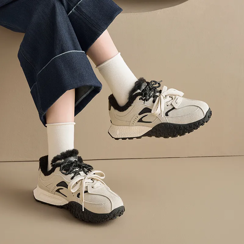 AGSDON Warm Height Increasing Low-Top Casual Shoes Women's-2