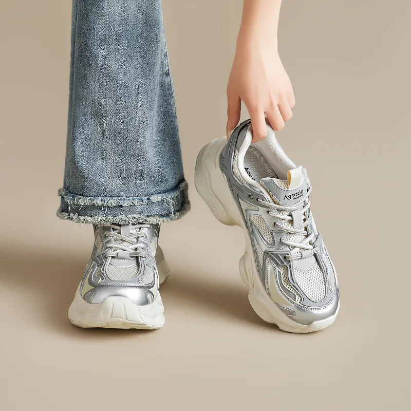 AGSDON Lightweight Low Top Chunky Sneakers Women's-5