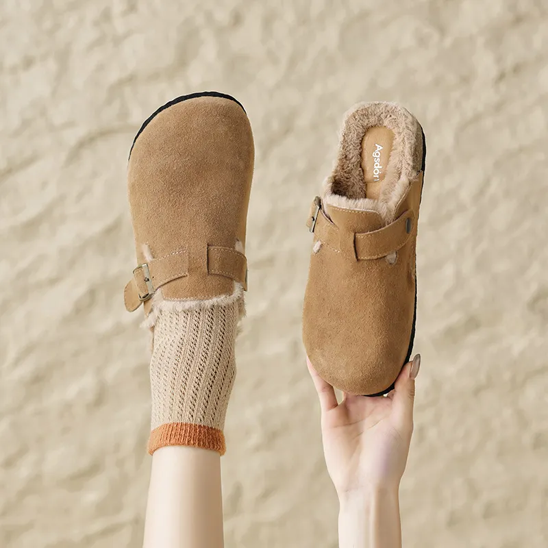 AGSDON Quiet Closed Toe Slippers 3cm Women's-2