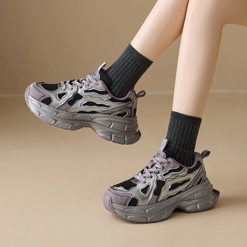 AGSDON Breathable Low-Top Chunky Sneakers Women's-17