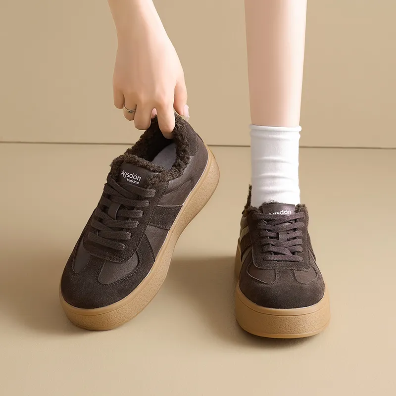 AGSDON Warm Low-Top Casual Shoes Women's-18