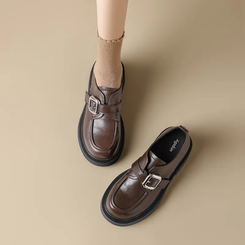 AGSDON Loafers Women's Brown/Black-12