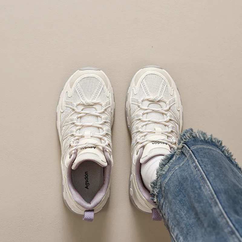 AGSDON Height Increasing Low Top Chunky Sneakers Women's-4