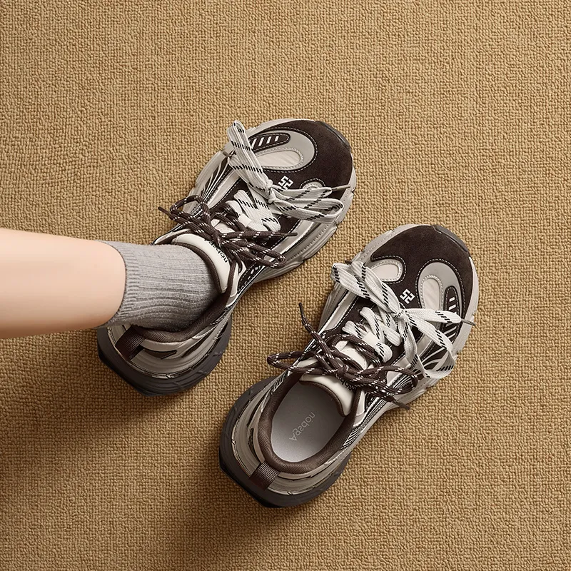 AGSDON Breathable Low-Top Chunky Sneakers Women's-6