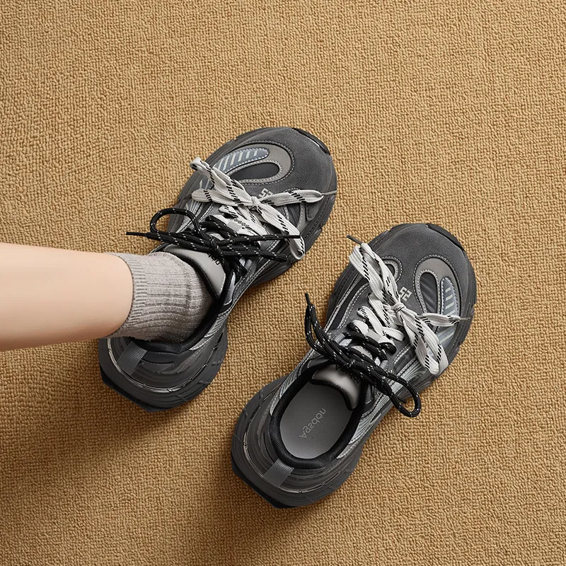 AGSDON Breathable Low-Top Chunky Sneakers Women's-12