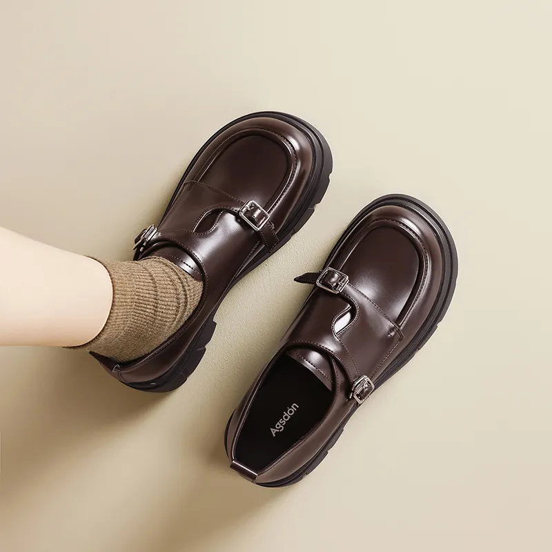 AGSDON Loafers Women's Black/Brown-9