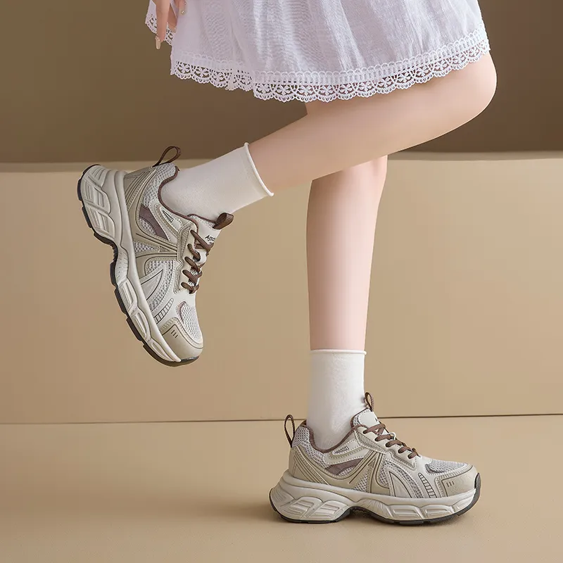 AGSDON Height Increasing Warmth Low-Top Chunky Sneakers Women's-3
