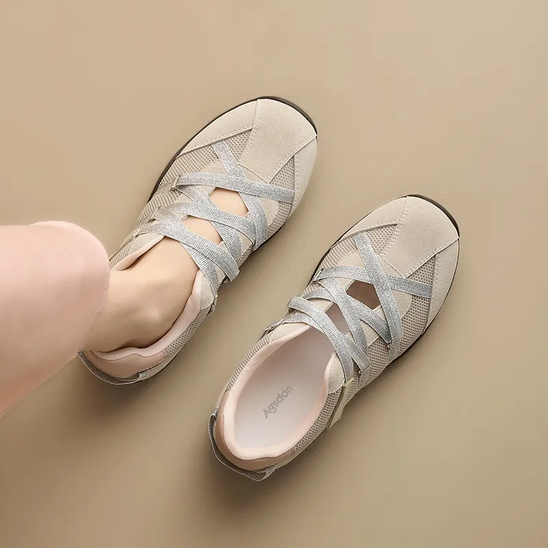 AGSDON Abrasion Resistant Low Top Casual Shoes 3cm Women's-11