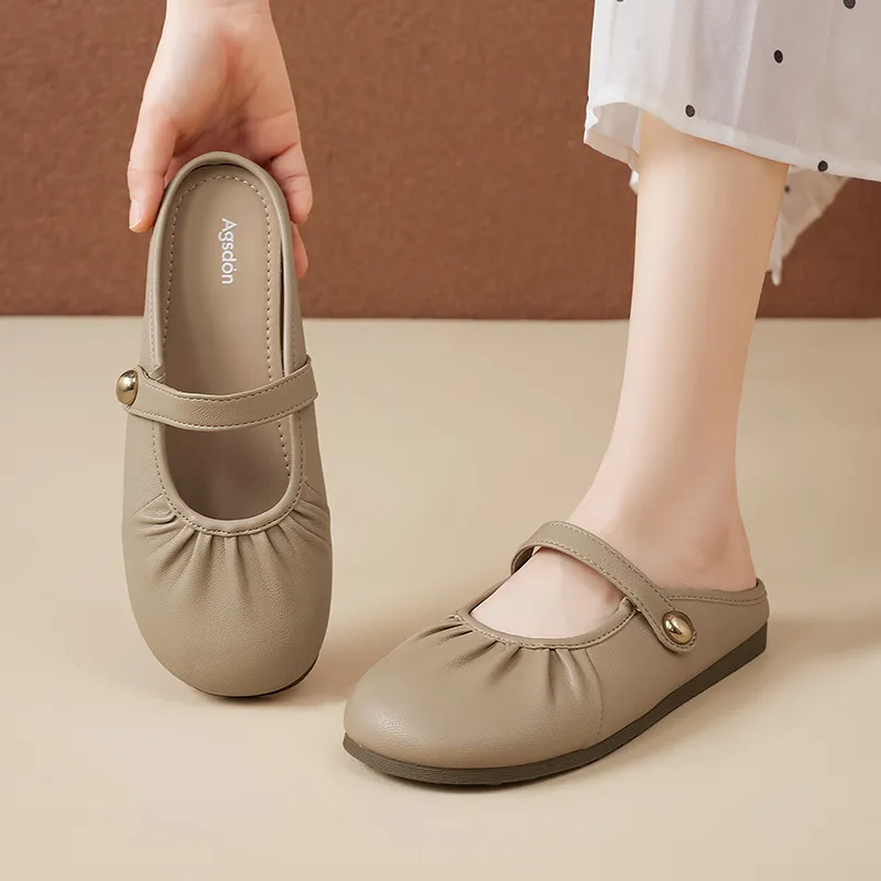 AGSDON Wrap toe Slippers 1.5cm Women's-8