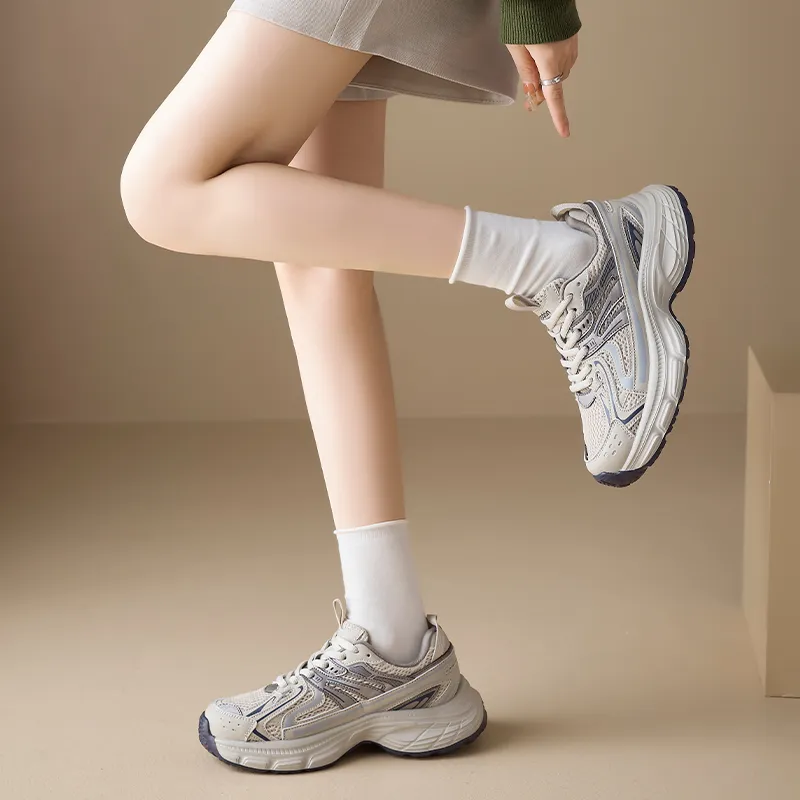 AGSDON Height Increasing Low Top Chunky Sneakers 4cm Unisex-4