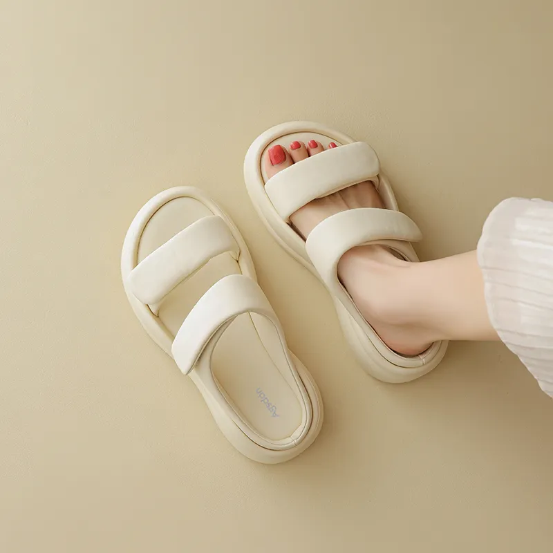 AGSDON PVC Polyvinyl Chloride Quiet Slip Resistant Slide Slippers Women's-6