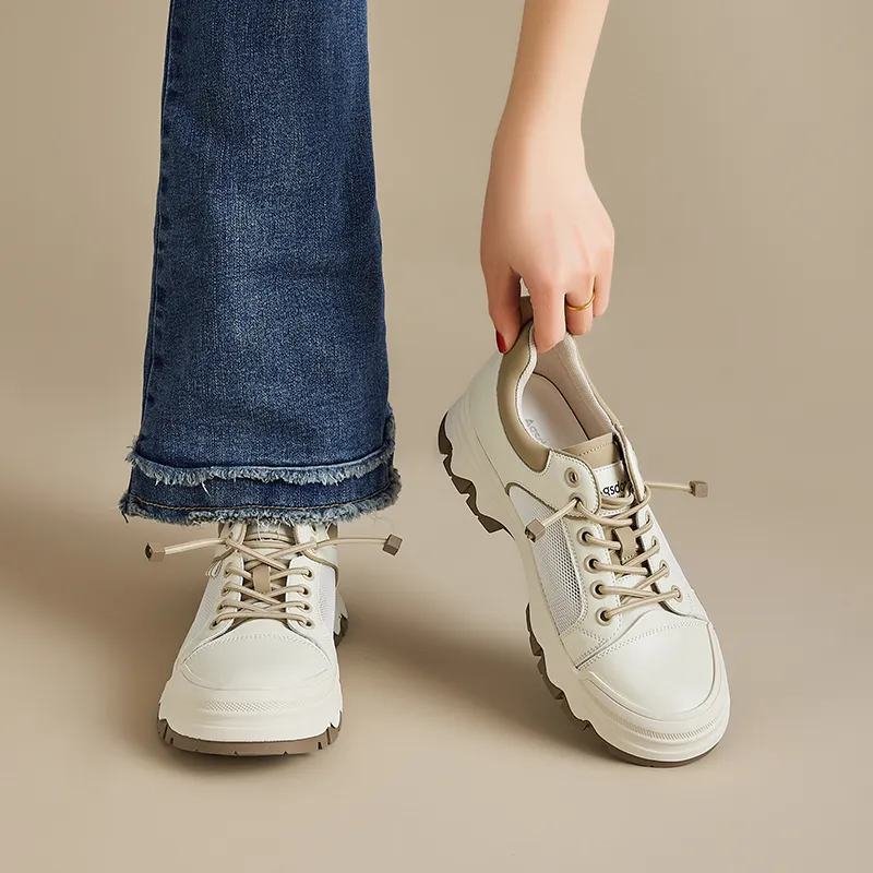 AGSDON Breathable, Height Enhancing, Lightweight Low Top Casual Shoes Women's-5
