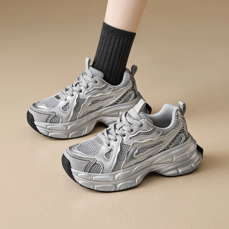 AGSDON Breathable Low-Top Chunky Sneakers Women's-12