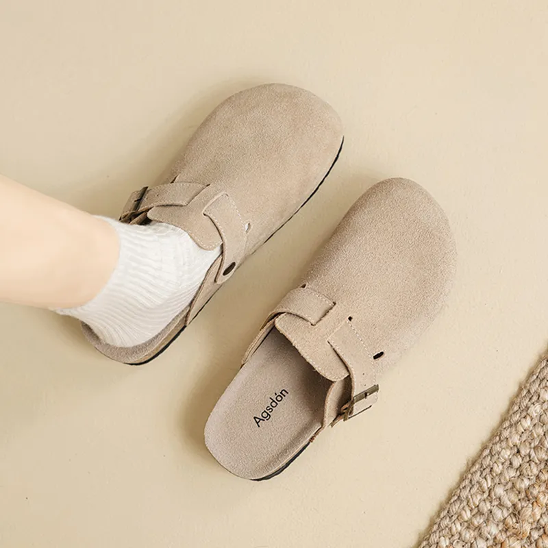 AGSDON Quiet Closed Toe Slippers 3cm Women's-11