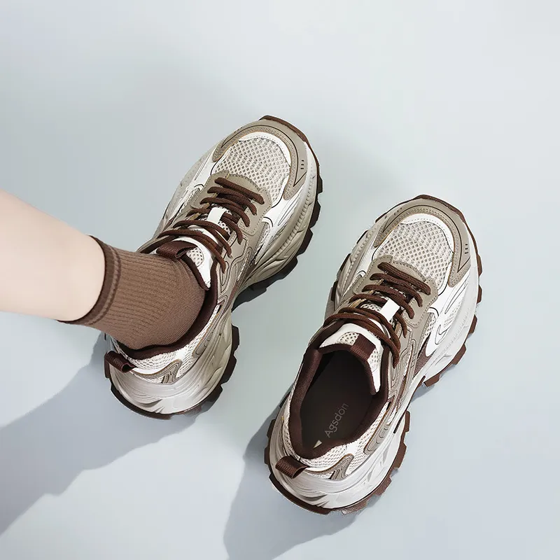 AGSDON Height Increasing Low-Top Chunky Sneakers Women's-13